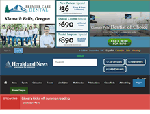 Tablet Screenshot of heraldandnews.com